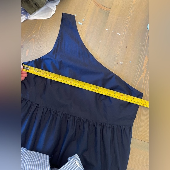 GAP One-Shoulder Black Cotton Dress Size 14P - Picture 8 of 8